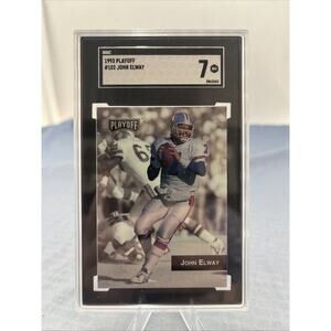1993 Playoff #102 John Elway GRADED SGC 7 Near Mint